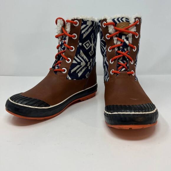 Keen Women's Elsa Lined Winter Boots Size 6.5 Brown Leather - Picture 3 of 15